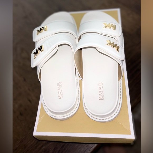 Michael Kors Stark Leather Slide Sandal - Picture 2 of 2